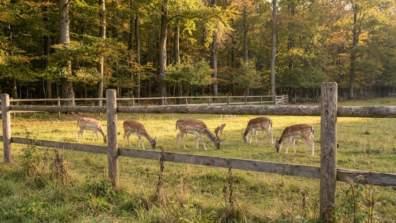 Damwild auf einer Wiese im Wildpark